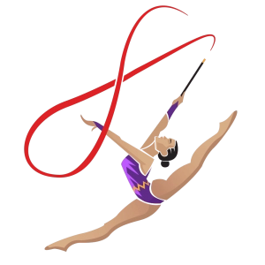 Kisspng Ribbon Gymnastics Sport Woman Gymnastics Vector Material 5a7bc00e44b614.3186240115180595342815.png